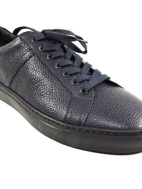 GOODMAN 🇮🇹 MEN'S NAVY BLUE SOFT DEER LEATHER COMFORT SNEAKERS